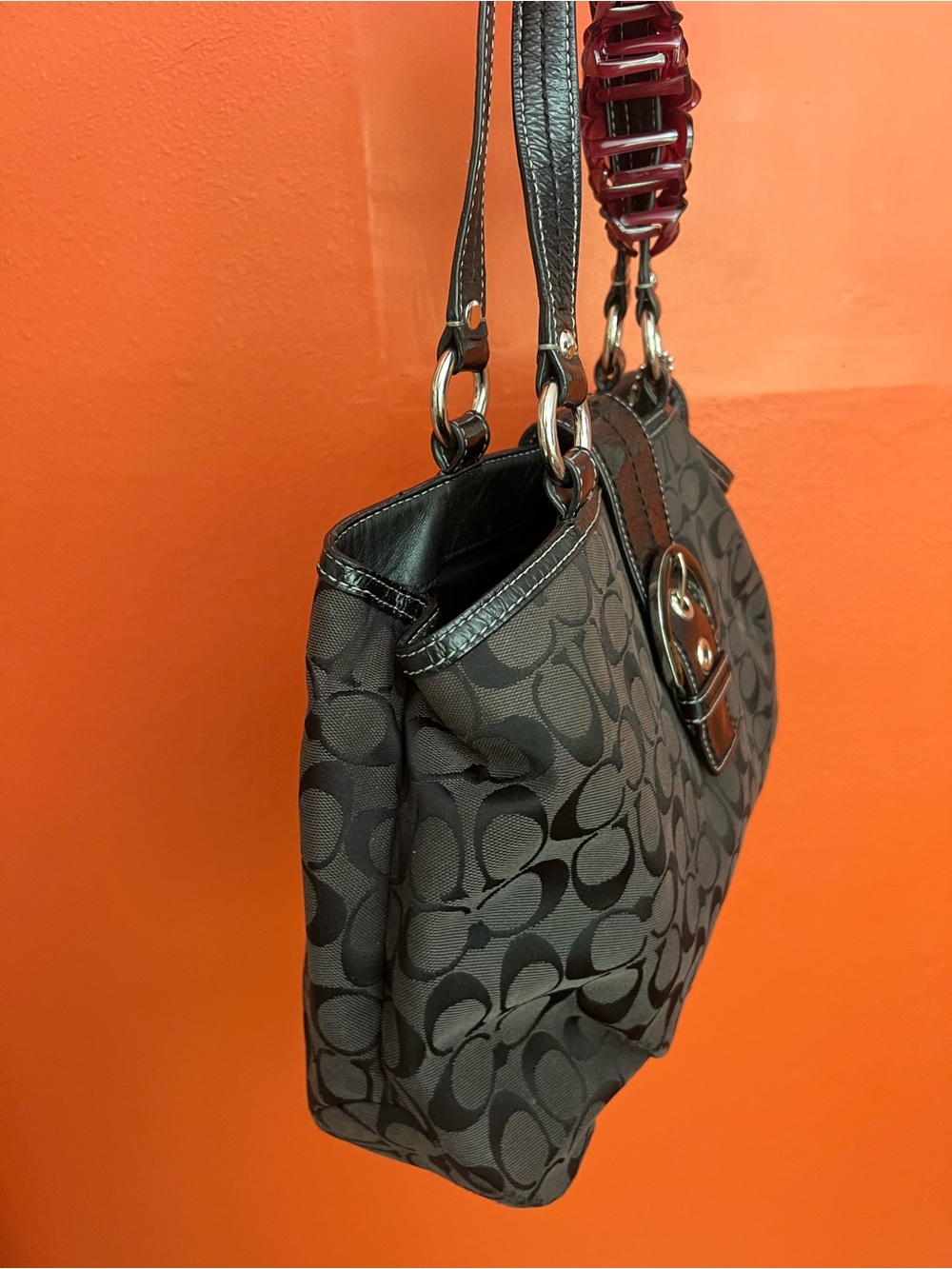 Coach Y2K Black Signature Soho East West Tote / Carry… - Gem